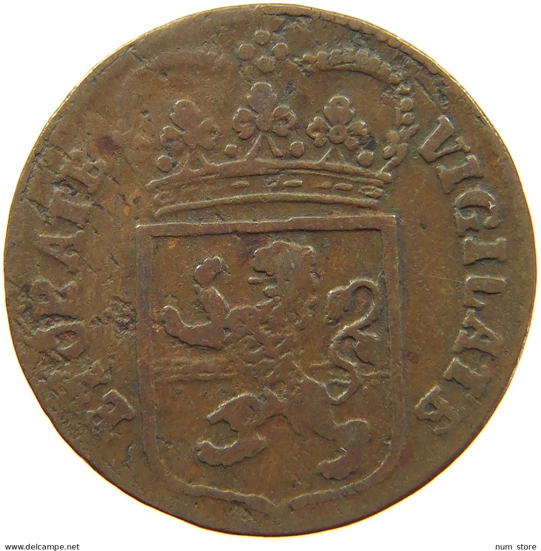 NETHERLANDS DUIT 1768 OVERIJSSEL #c062 0143 - Monedas Provinciales