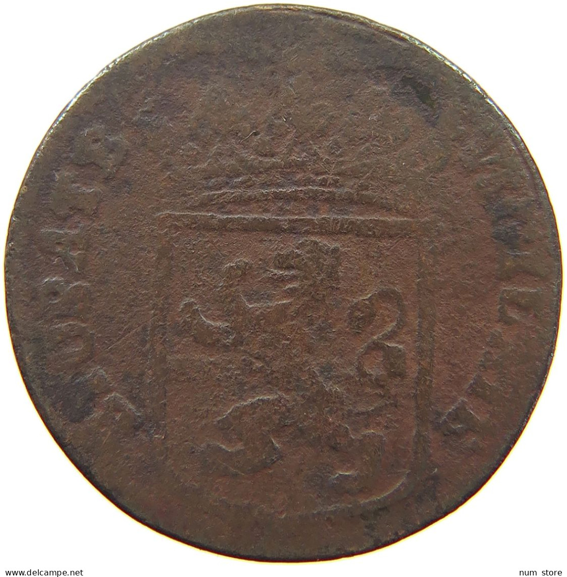 NETHERLANDS DUIT 1768 OVERIJSSEL #a093 0137 - Monedas Provinciales