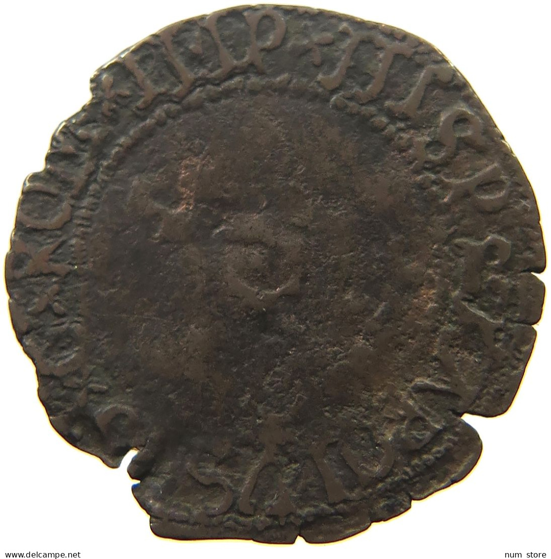 NETHERLANDS DOUBLE MITE 1506-1555 DOUBLE MITE Charles Quint (1506-1555) BRABANT #s053 0259 - …-1795 : Periodo Antico