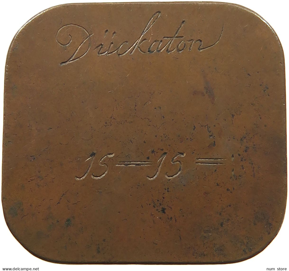 NETHERLANDS DUCKATON COPPER 1515  #t009 0189 - …-1795 : Période Ancienne