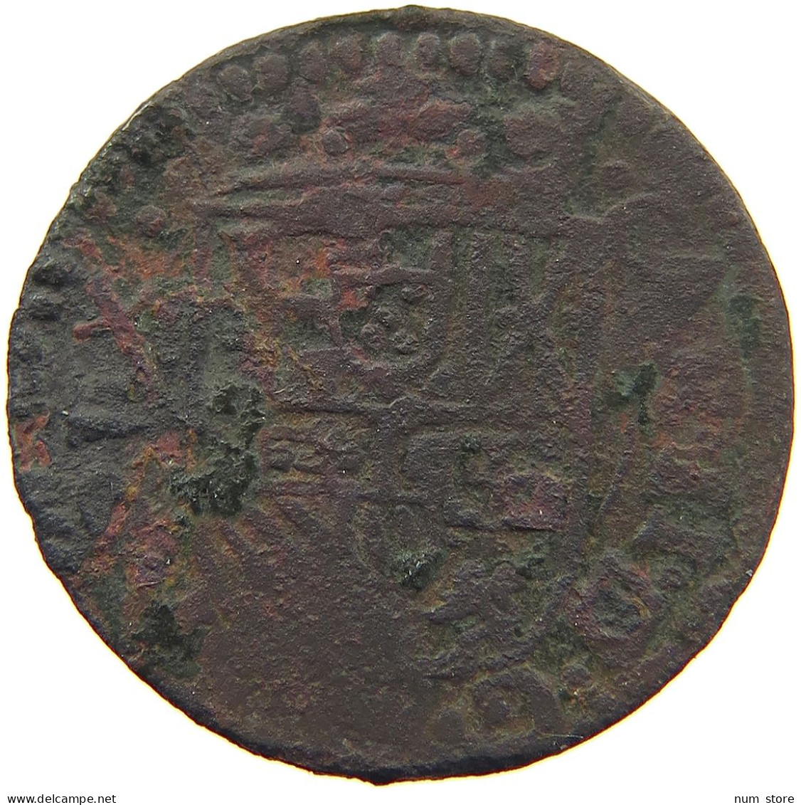 NETHERLANDS DUIT  Karel II (1665-1700) #c005 0151 - …-1795 : Période Ancienne