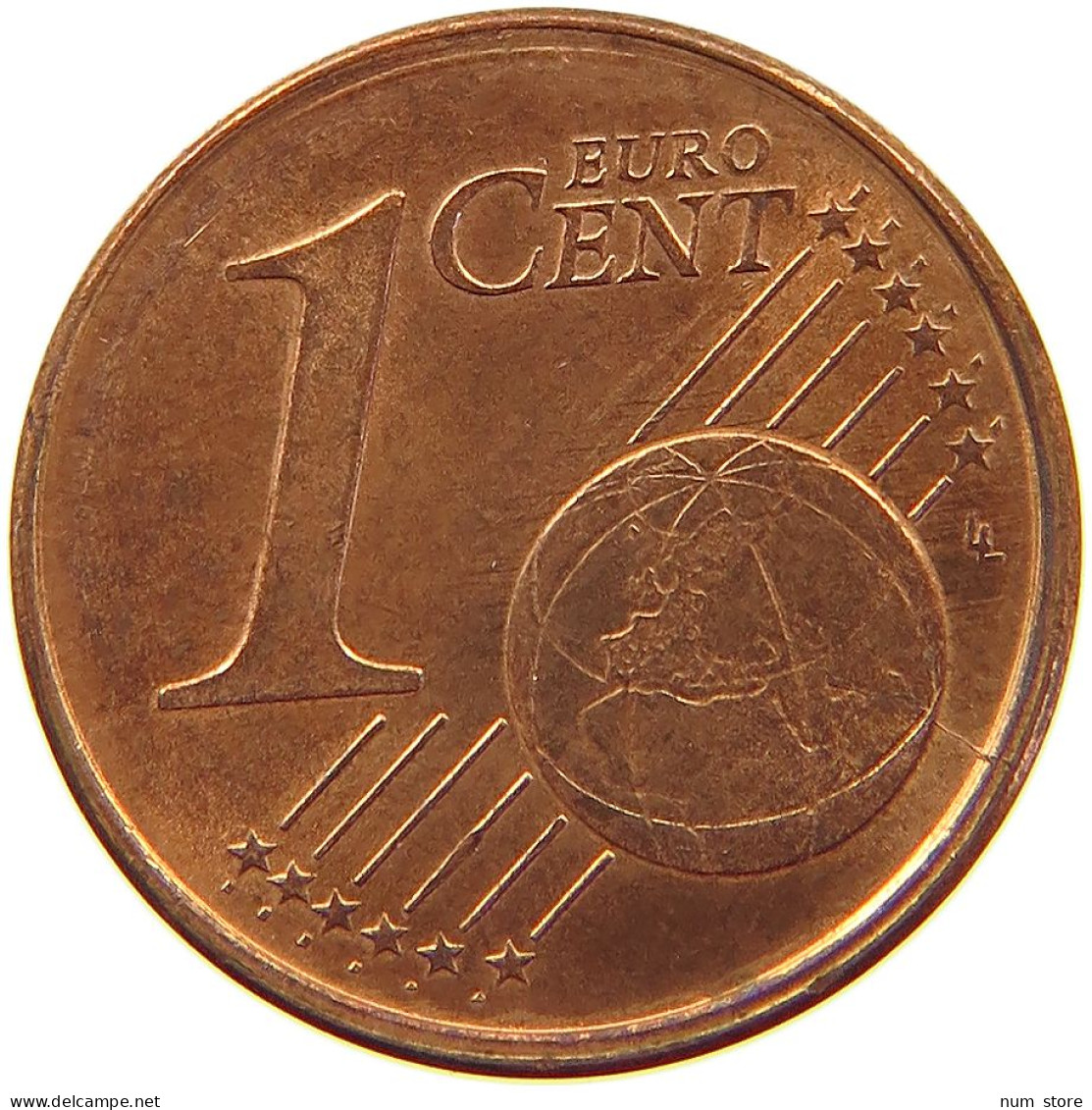 NETHERLANDS CENT 2001 MINTING ERROR HEAD #a086 0097 - 1980-2001 : Beatrix