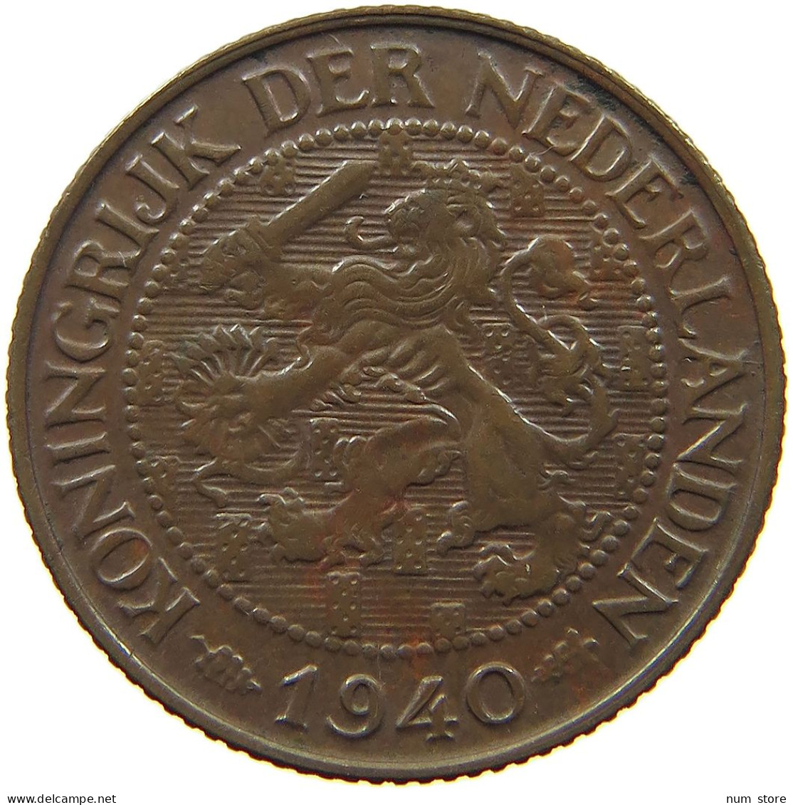 NETHERLANDS CENT 1940 Wilhelmina 1890-1948 #a085 0811 - 1 Cent