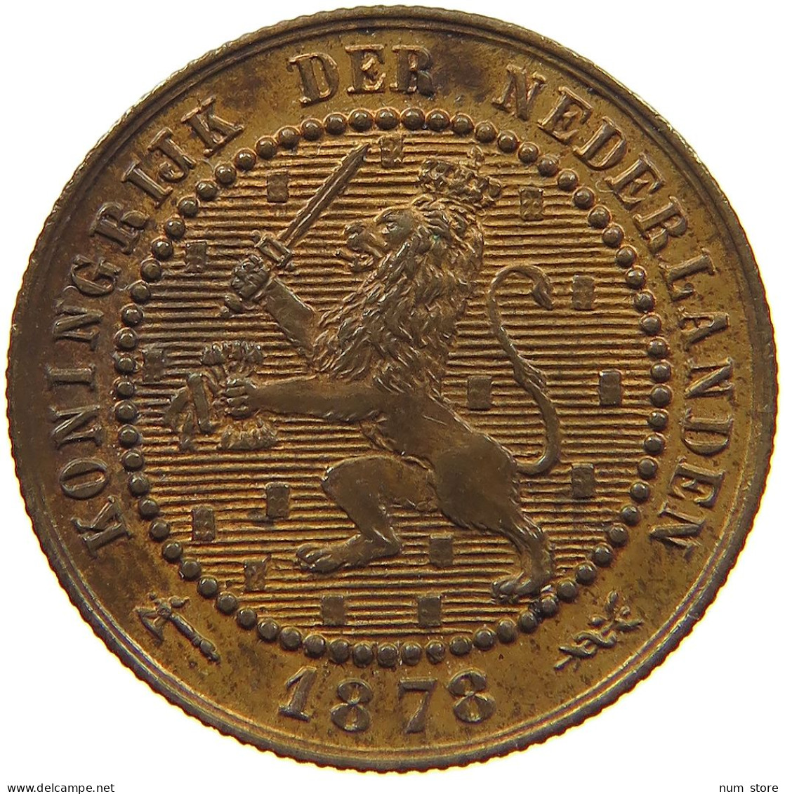 NETHERLANDS CENT 1878 Willem III. 1849-1890 #c022 0571 - 1849-1890: Willem III.