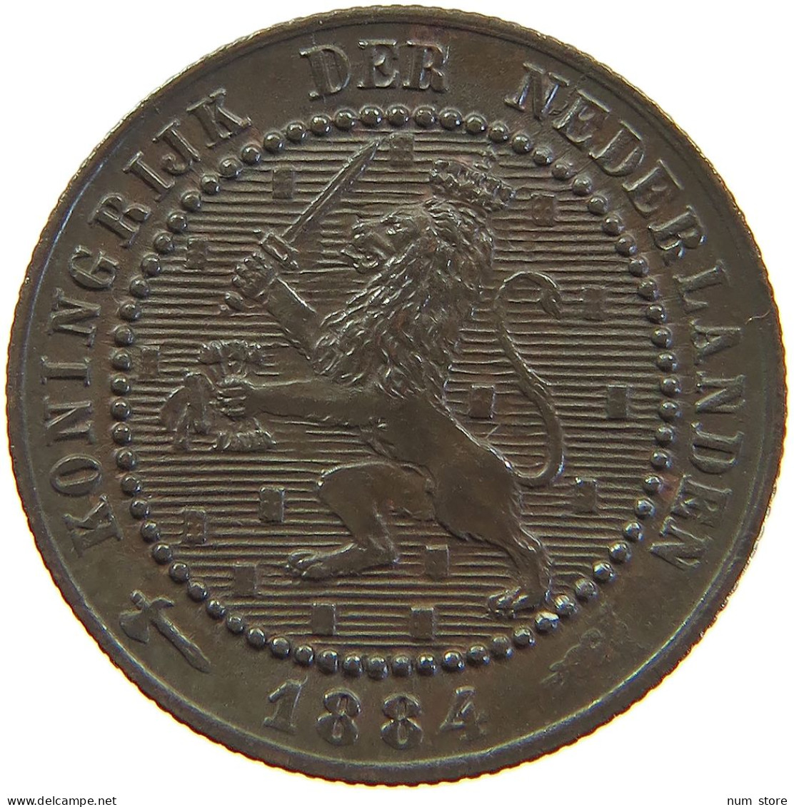 NETHERLANDS CENT 1884 Willem III. 1849-1890 #s021 0143 - 1849-1890: Willem III.