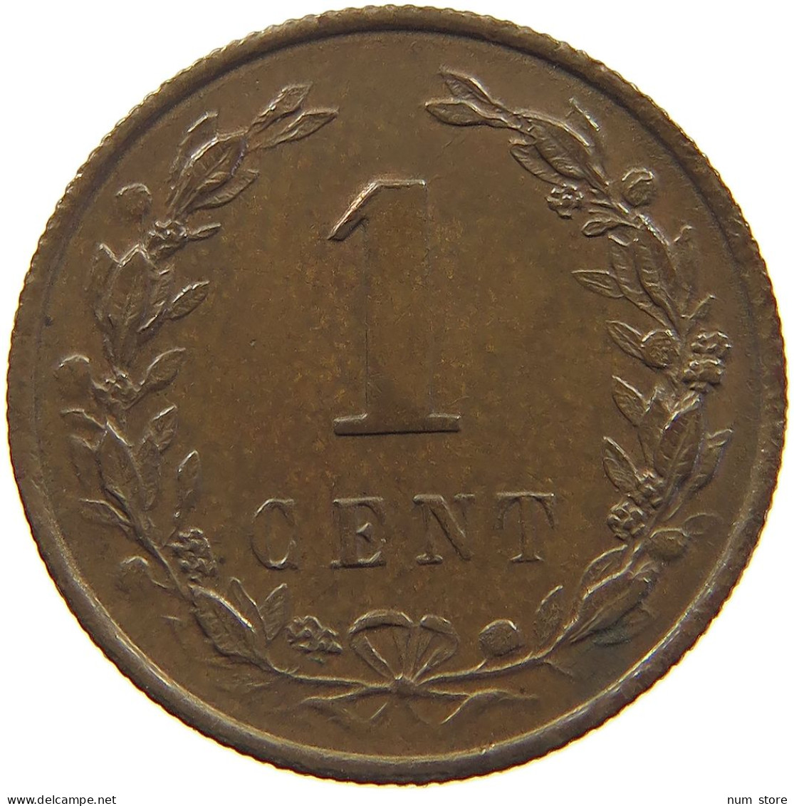 NETHERLANDS CENT 1892 Wilhelmina 1890-1948 #c032 0225 - 1 Cent