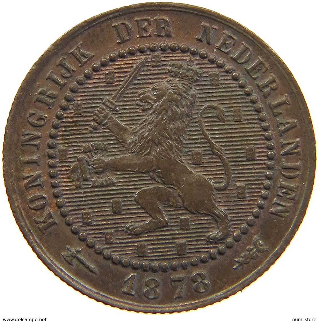 NETHERLANDS CENT 1878 Willem III. 1849-1890 #c016 0569 - 1849-1890: Willem III.