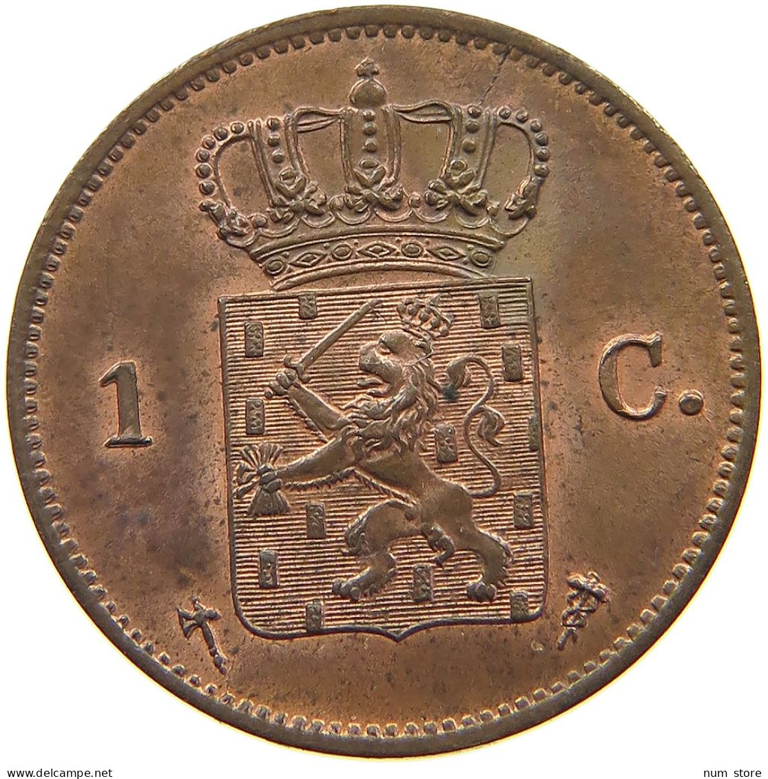 NETHERLANDS CENT 1876 Willem III. 1849-1890 #t161 0295 - 1849-1890: Willem III.