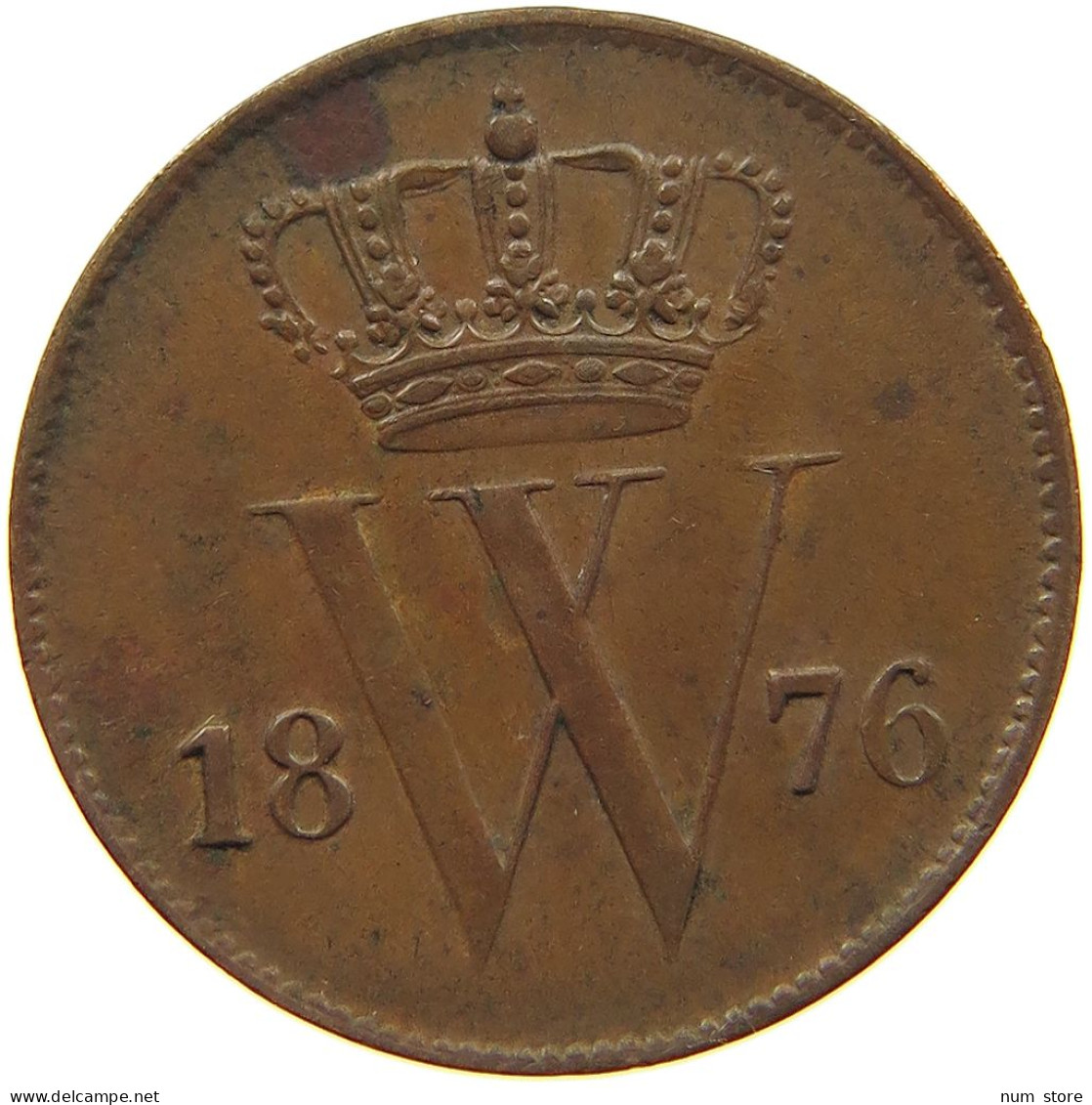 NETHERLANDS CENT 1876 Willem III. 1849-1890 #t140 0567 - 1849-1890: Willem III.