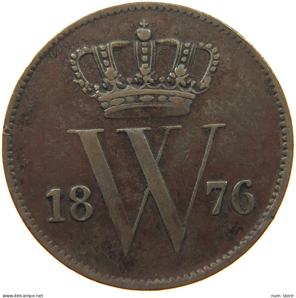 NETHERLANDS CENT 1876 Willem III. 1849-1890 #c080 0611 - 1849-1890 : Willem III