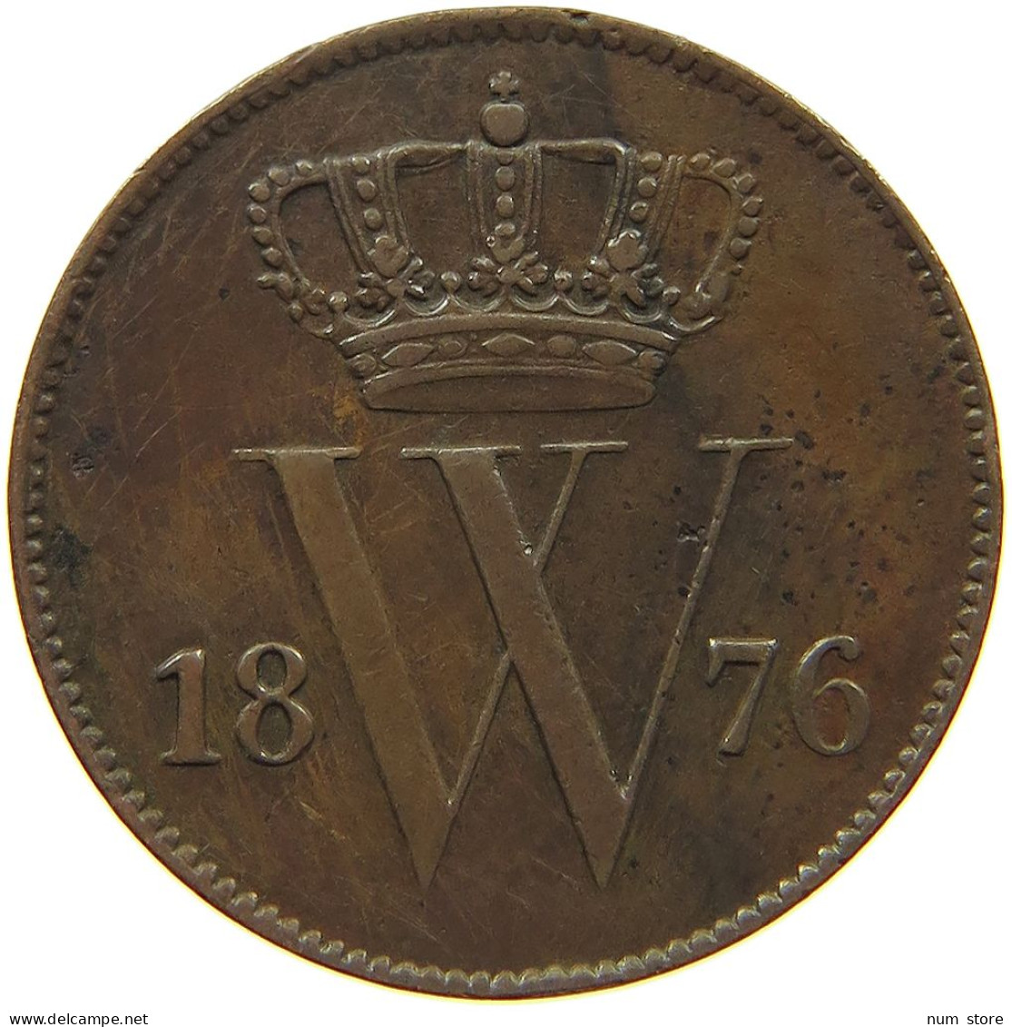 NETHERLANDS CENT 1876 Willem III. 1849-1890 #c074 0287 - 1849-1890: Willem III.