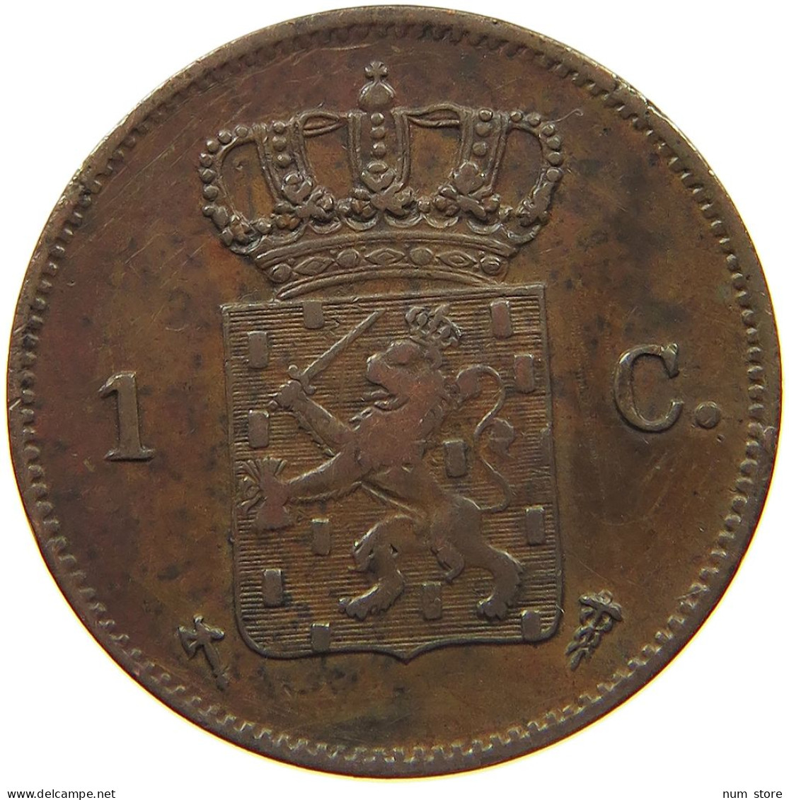 NETHERLANDS CENT 1876 Willem III. 1849-1890 #c074 0287 - 1849-1890: Willem III.