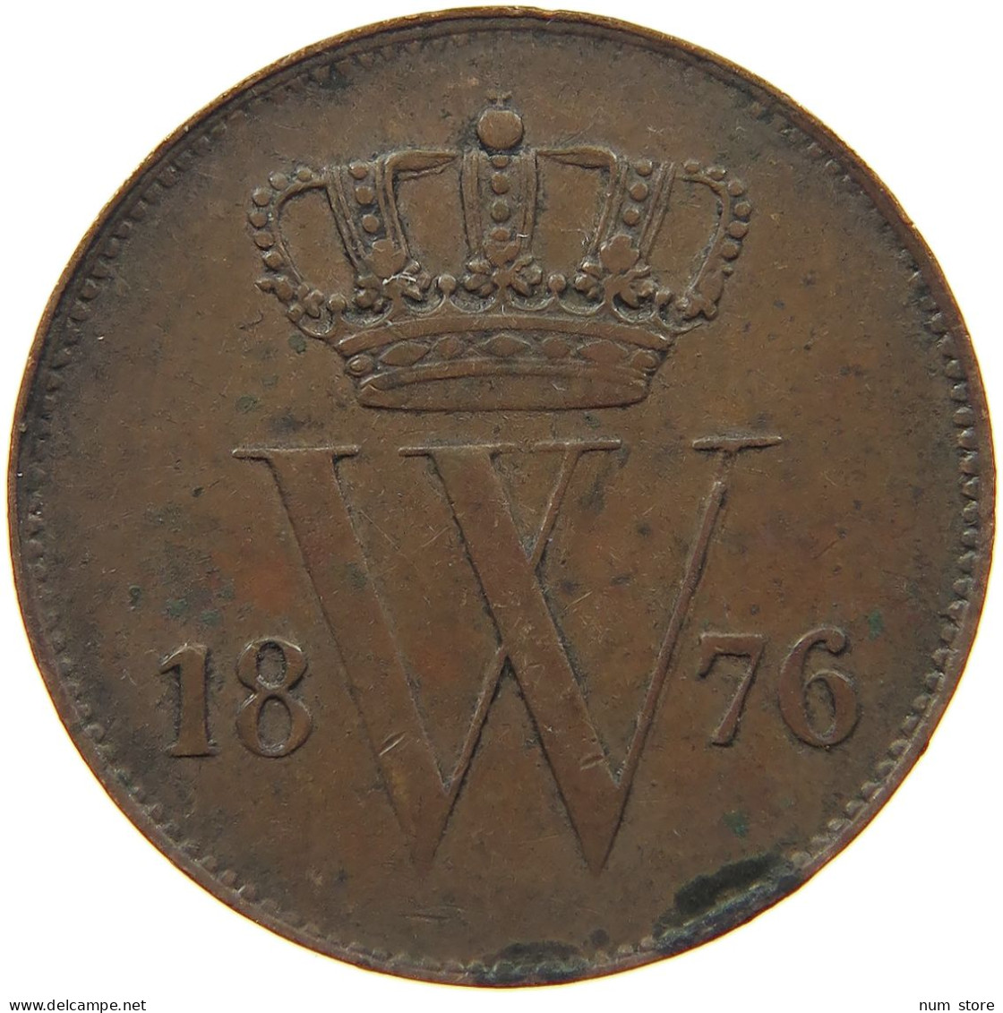 NETHERLANDS CENT 1876 Willem III. 1849-1890 #c080 0607 - 1849-1890 : Willem III