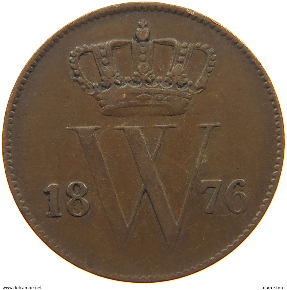 NETHERLANDS CENT 1876 Willem III. 1849-1890 #a093 0097 - 1849-1890: Willem III.