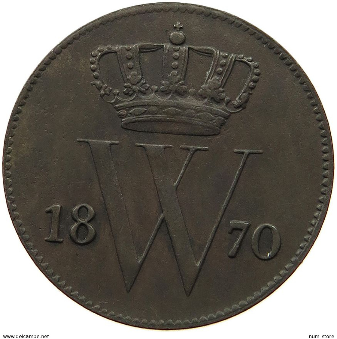 NETHERLANDS CENT 1870 Willem III. 1849-1890 #t061 0235 - 1849-1890 : Willem III