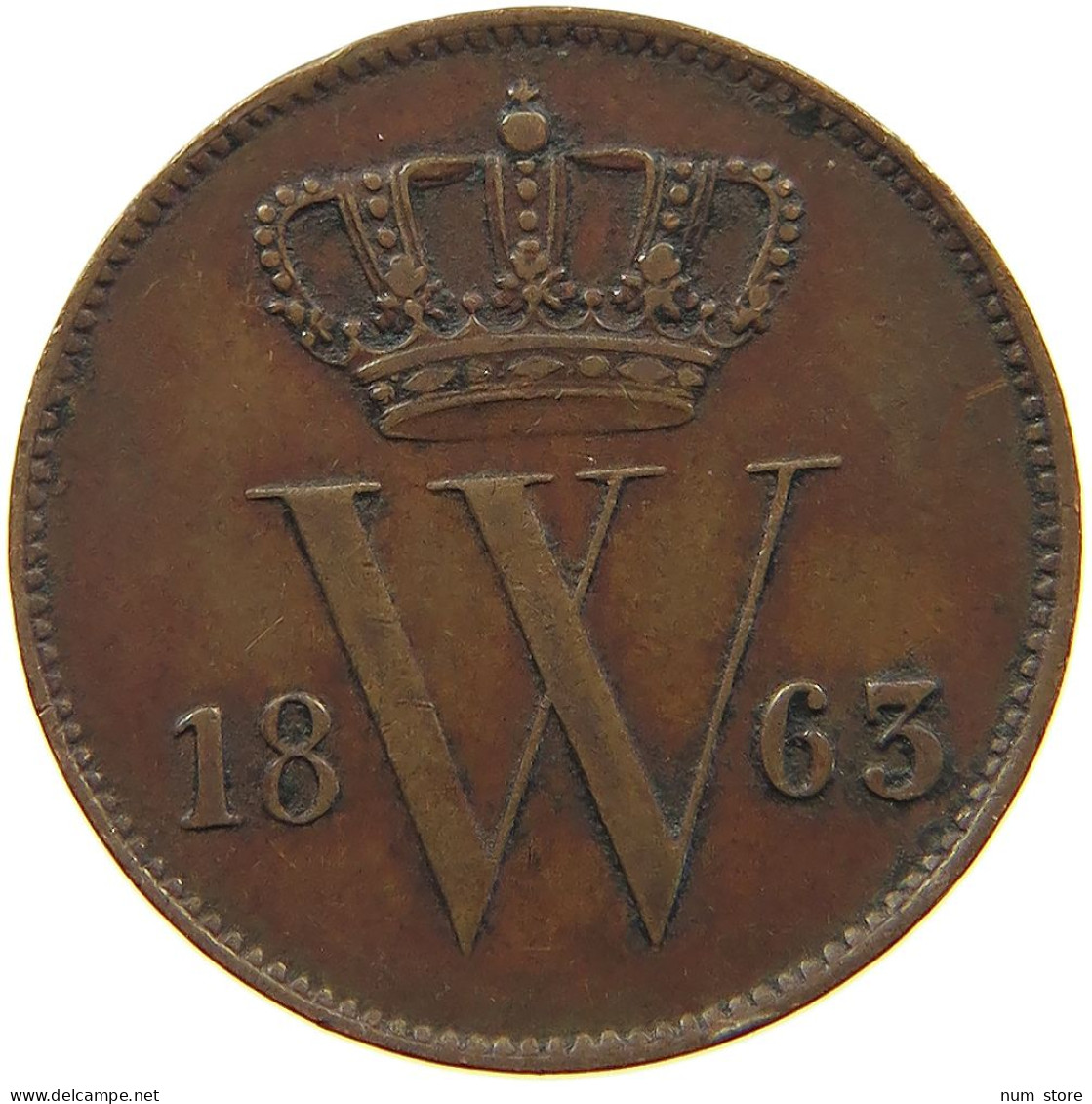 NETHERLANDS CENT 1863 Willem III. 1849-1890 #a032 0247 - 1849-1890 : Willem III