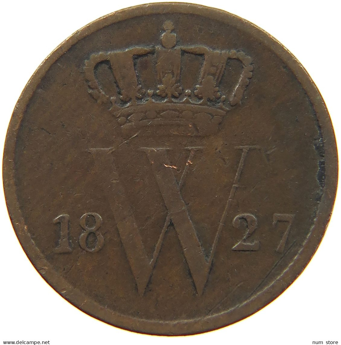 NETHERLANDS CENT 1827 WILLEM I. 1815-1840 #s008 0147 - 1815-1840 : Willem I