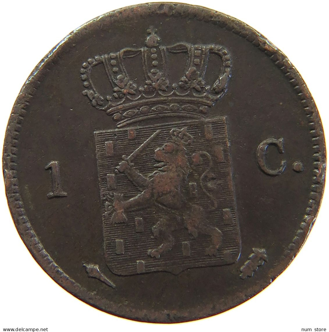 NETHERLANDS CENT 1837 WILLEM I. 1815-1840 #c064 0123 - 1815-1840: Willem I