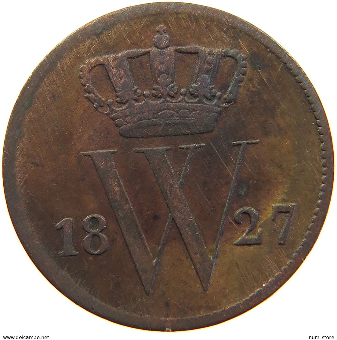 NETHERLANDS CENT 1827 B WILLEM I. 1815-1840 #s018 0241 - 1815-1840 : Willem I