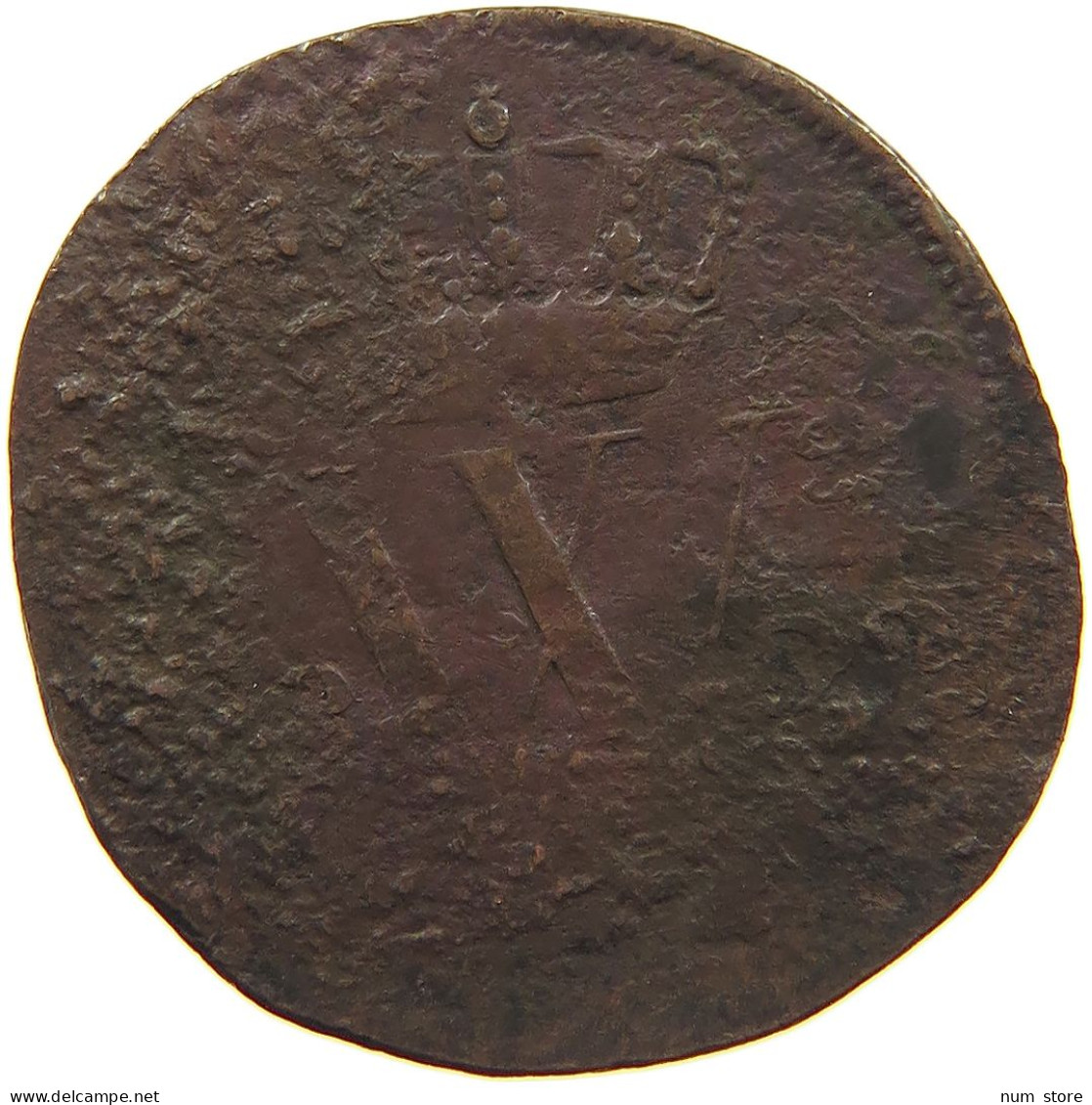 NETHERLANDS CENT 1822 WILLEM I. 1815-1840 MINTING ERROR #t001 0091 - 1815-1840: Willem I.