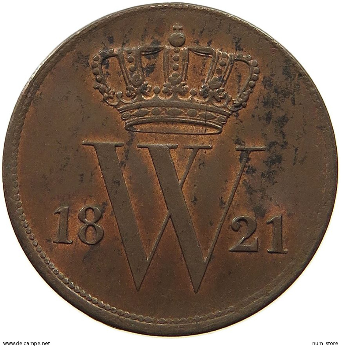 NETHERLANDS CENT 1821 WILLEM I. 1815-1840 #t057 0103 - 1815-1840: Willem I