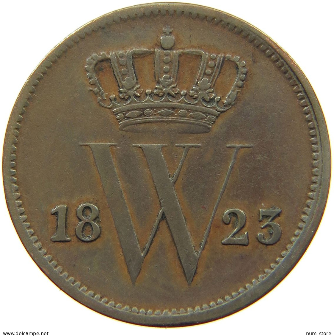 NETHERLANDS CENT 1823 B WILLEM I. 1815-1840 #t083 0543 - 1815-1840: Willem I