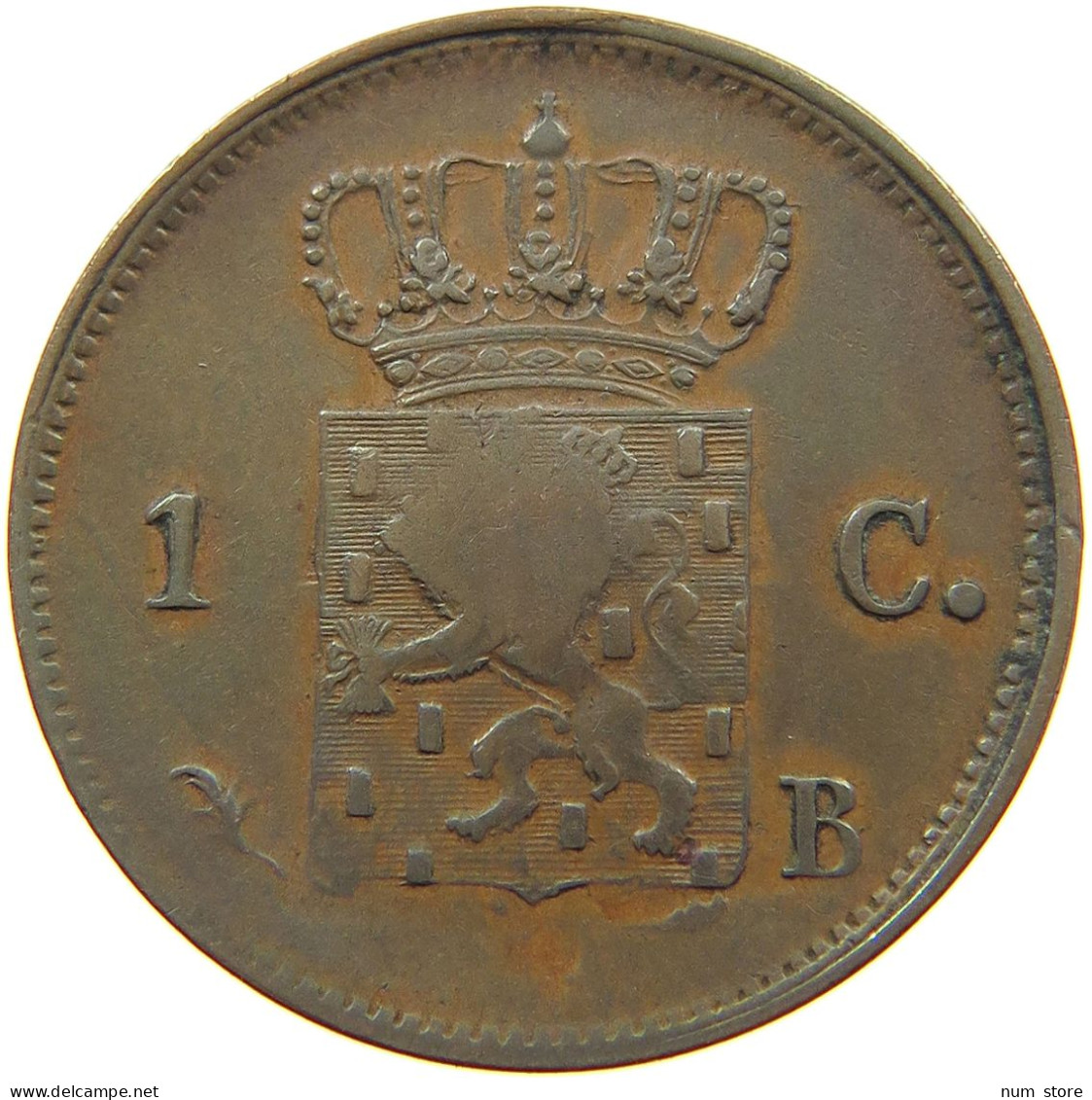 NETHERLANDS CENT 1823 B WILLEM I. 1815-1840 #t083 0543 - 1815-1840 : Willem I