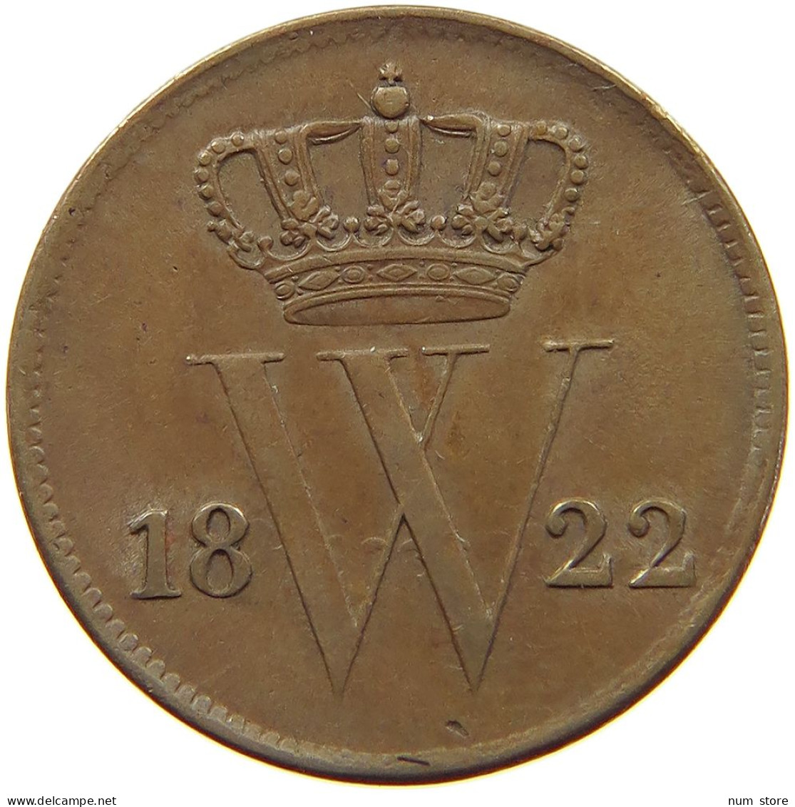 NETHERLANDS CENT 1822 WILLEM I. 1815-1840 #t142 0267 - 1815-1840 : Willem I