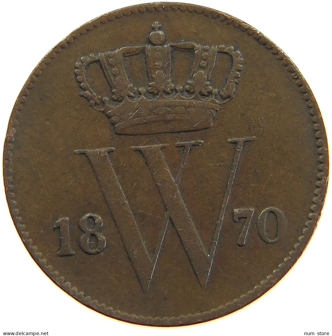 NETHERLANDS CENT 1870 Willem III. 1849-1890 #a085 0385 - 1849-1890 : Willem III