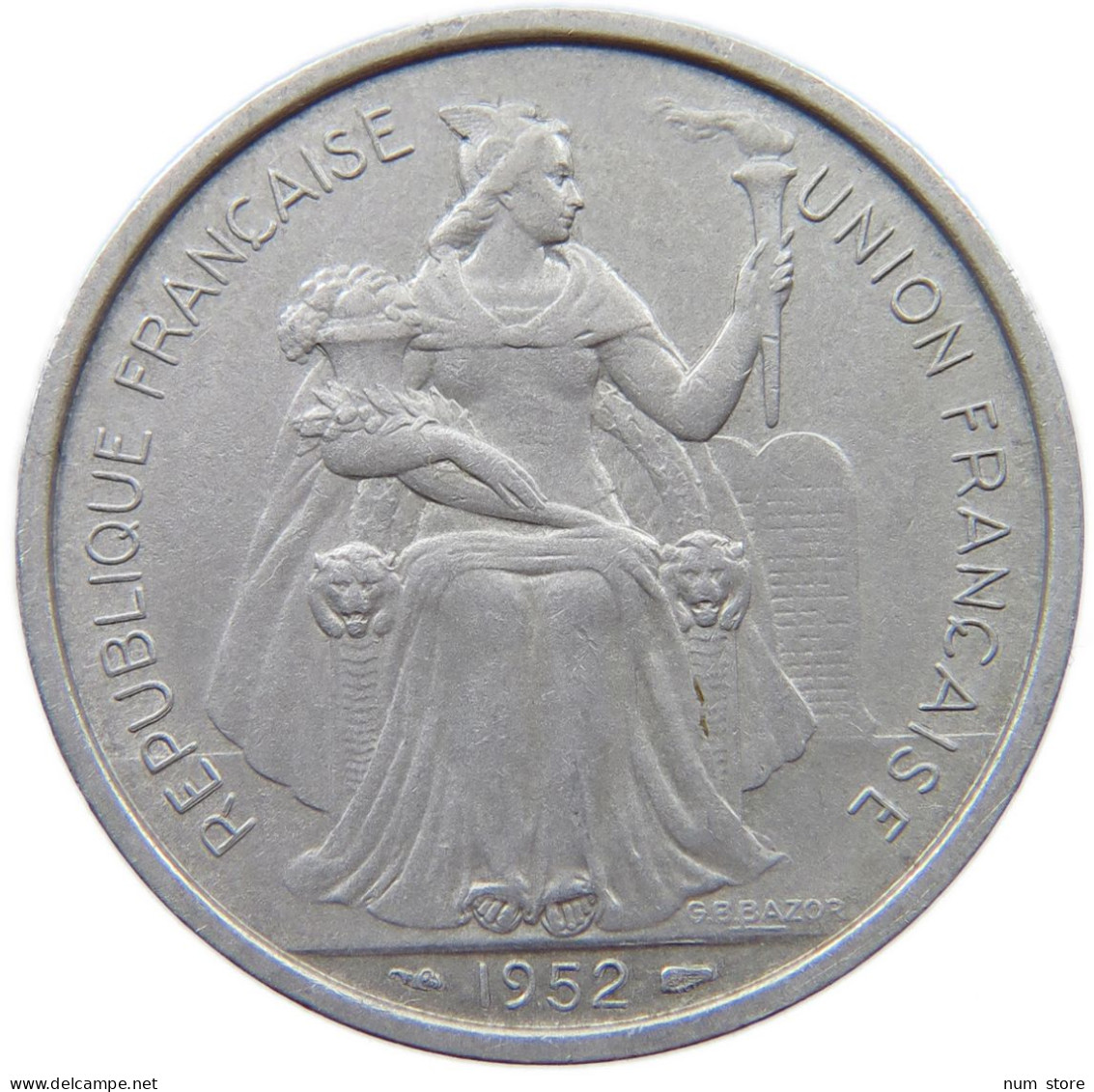 NEW CALEDONIA 5 FRANCS 1952  #s064 0213 - Nouvelle-Calédonie