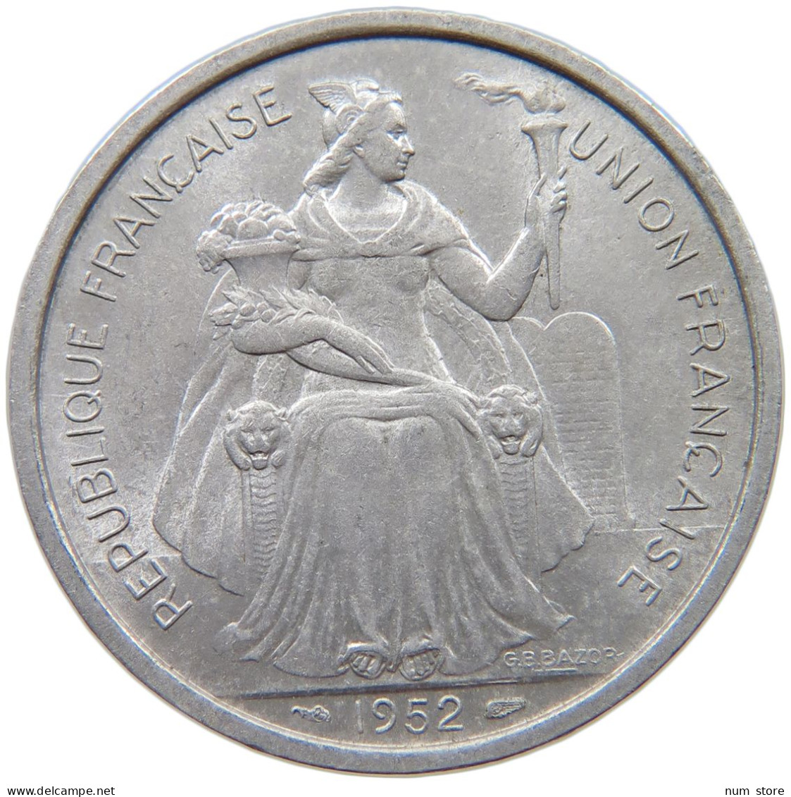 NEW CALEDONIA 5 FRANCS 1952  #c061 0151 - Nouvelle-Calédonie