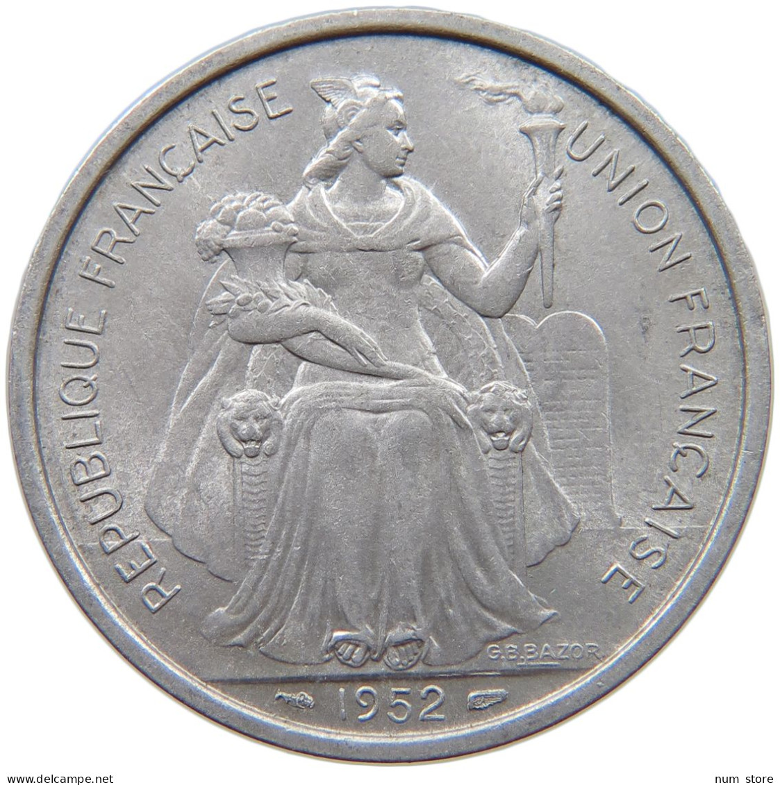 NEW CALEDONIA 5 FRANCS 1952  #c061 0149 - Nuova Caledonia