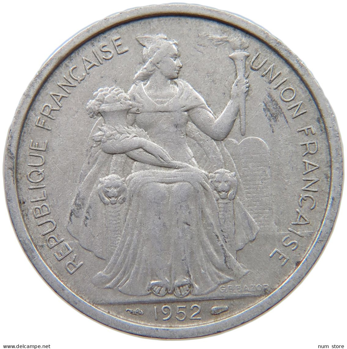 NEW CALEDONIA 5 FRANCS 1952  #c061 0141 - Nouvelle-Calédonie