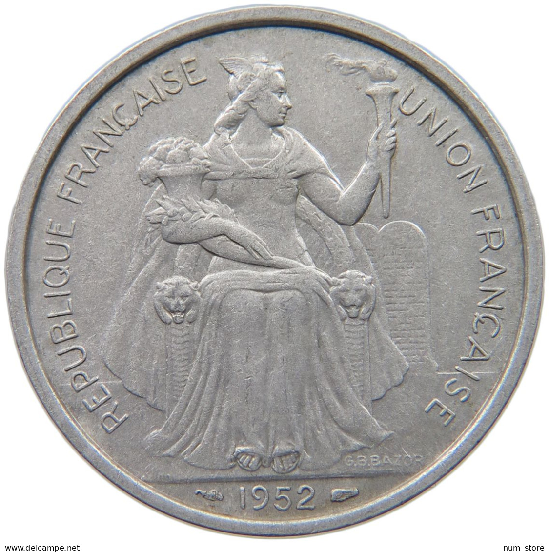 NEW CALEDONIA 5 FRANCS 1952  #c014 0513 - Nueva Caledonia