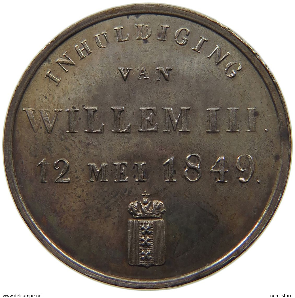 NETHERLANDS SILVER JETON 1849 WILLEM II. 1840-1849 #t005 0207 - 1840-1849: Willem II.