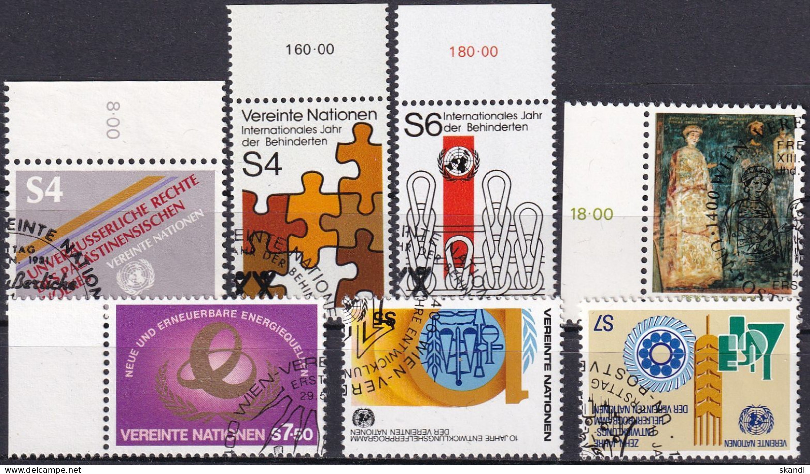 UNO WIEN 1981 Mi-Nr. 16-22 Kompletter Jahrgang/complete Year Set O Used - Aus Abo - Usados