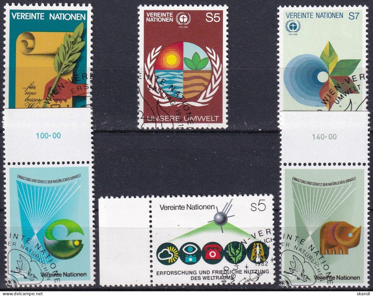 UNO WIEN 1982 Mi-Nr. 23-28 Kompletter Jahrgang/complete Year Set O Used - Aus Abo - Used Stamps