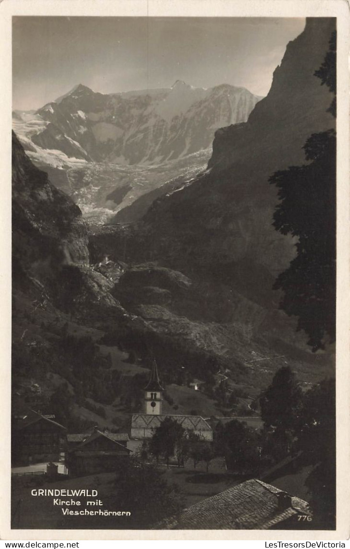SUISSE - Grindelwald - Kirche Mit Viescherhörnern - Village - Carte Postale Ancienne - Grindelwald