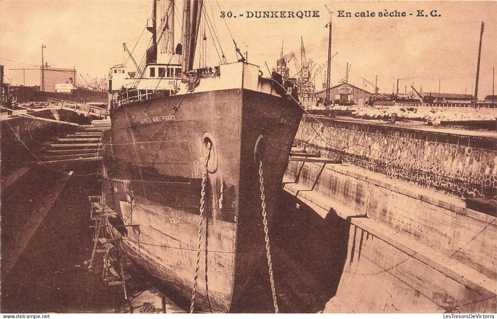 FRANCE - Dunkerque - En Cale Sèche - E.C - Carte Postale Ancienne - Dunkerque