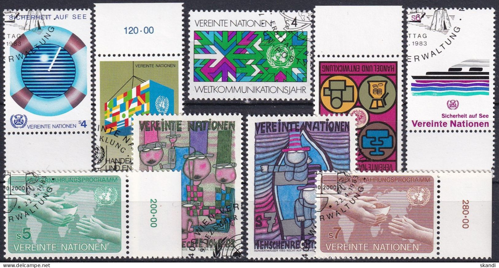 UNO WIEN 1983 Mi-Nr. 29-37 Kompletter Jahrgang/complete Year Set O Used - Aus Abo - Used Stamps