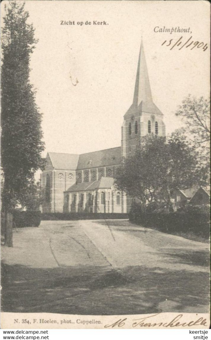 KALMTHOUT 1904 ZICHT OP DE KERK - HOELEN KAPELLEN 354 - Kalmthout