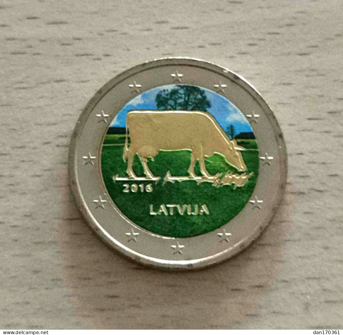 LETTONIE 2016 - INDUSTRIE LAITIERE VACHE BRUNE -  2 EURO COMMEMORATIVE - COULEUR - FARBE - COLORED - COLOR - COLORISEE - Lettonia