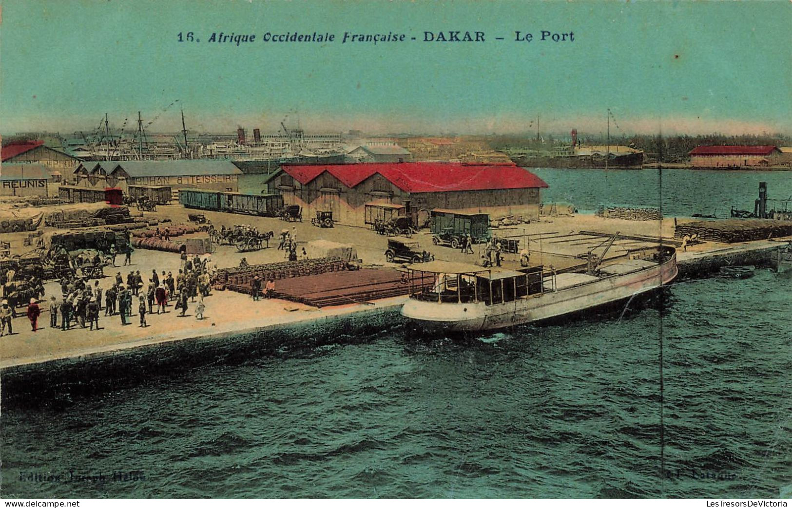SENEGAL - Dakar - Afrique Occidentale Française - Le Port - Colorisé - Carte Postale Ancienne - Sénégal