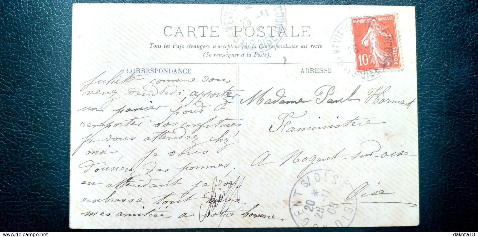 60 , Sainte Geneviève -Bonviller , La Gare En 1909........petite Trace Verso - Sainte-Geneviève