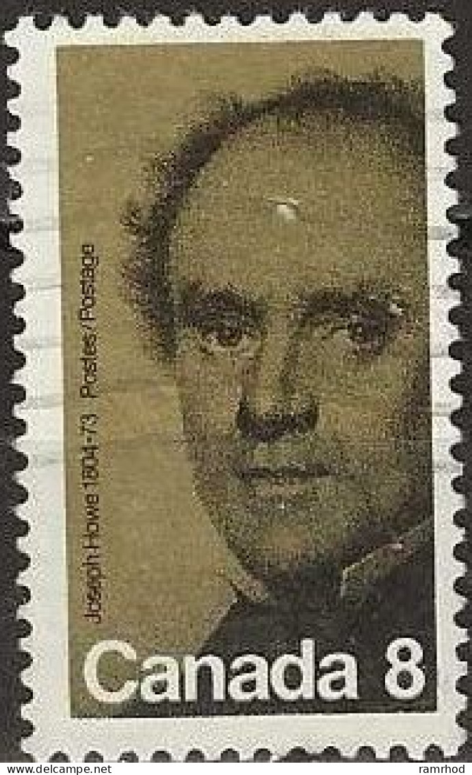 CANADA 1973 Death Centenary Of Joseph Howe (Nova Scotian Politician) - 8c - Joseph Howe FU - Oblitérés