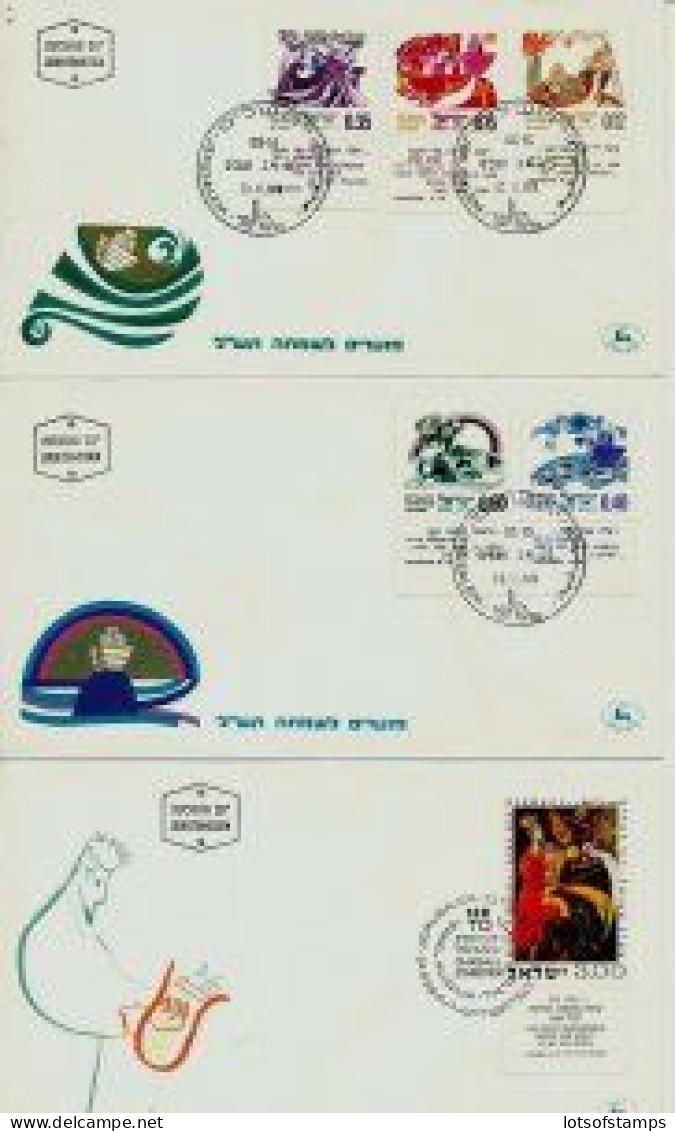 ISRAEL 1969 FDC YEAR SET - SEE 4 SCANS - Brieven En Documenten