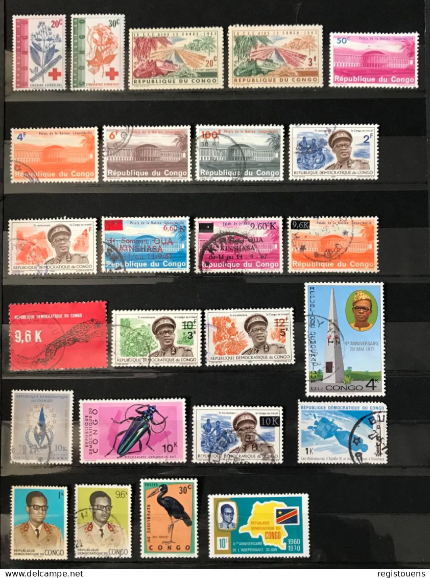 Lot De 78 Timbres Congo - Kinshasa ( Congo Belge, République Du Congo, République Démocratique Du Congo, Zaïre ) - Sonstige & Ohne Zuordnung