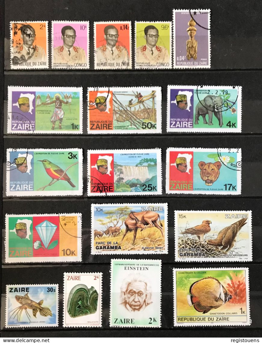 Lot De 78 Timbres Congo - Kinshasa ( Congo Belge, République Du Congo, République Démocratique Du Congo, Zaïre ) - Autres & Non Classés