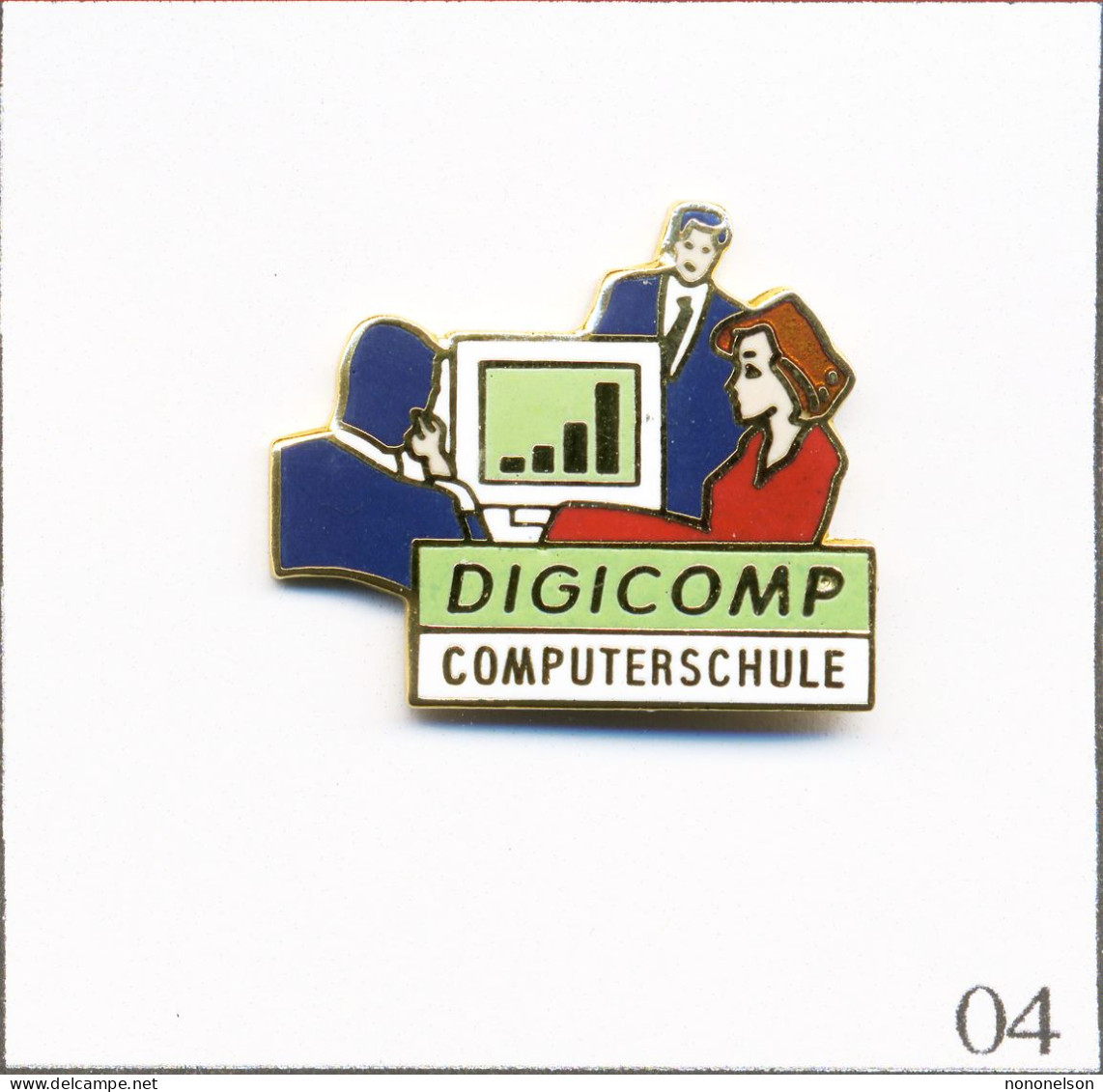 Pin's Bureautique / Informatique - Digicomp - Ecole Informatique En Suisse. Est. W. Luthy-Dermond Zurich. EGF. T737-04 - Computers