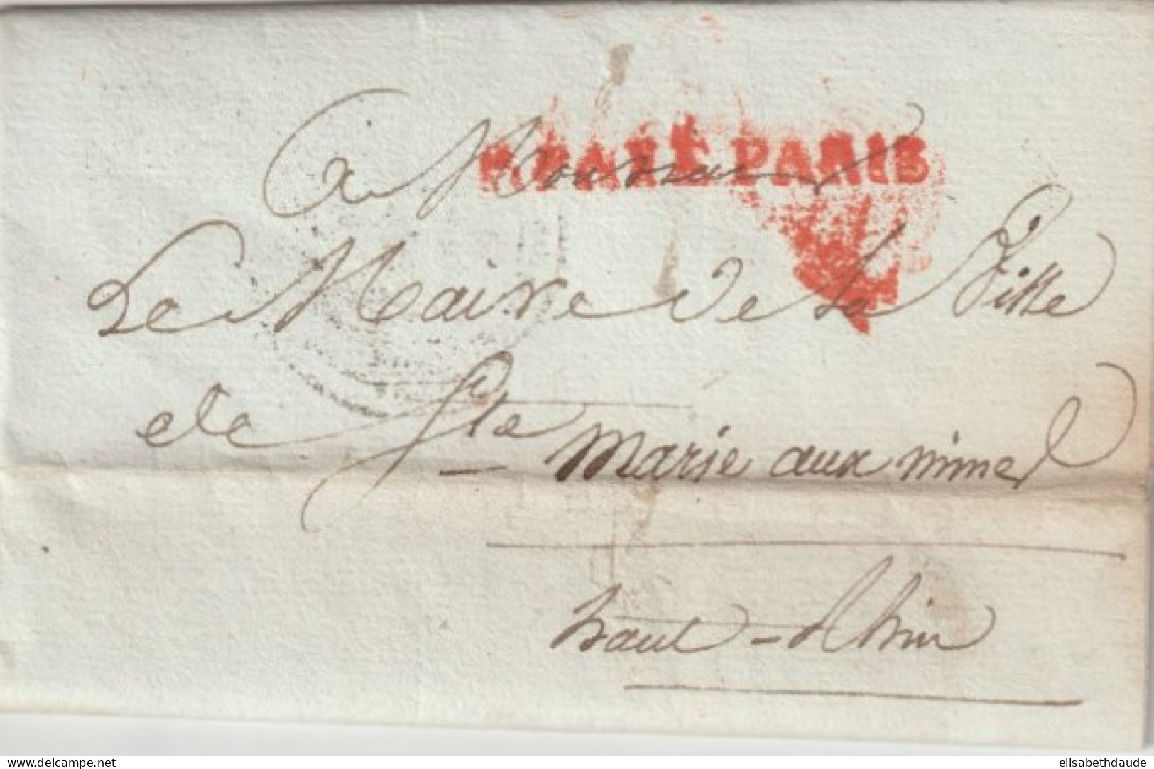 1810 - LOTERIE IMPERIALE - LETTRE IMPRIMEE (VOIR INTERIEUR) MARQUE De FRANCHISE  => STE MARIE AUX MINES - Civil Frank Covers